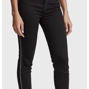 NWOT hudson holly black skinny jeans 26 silver stripe new!
